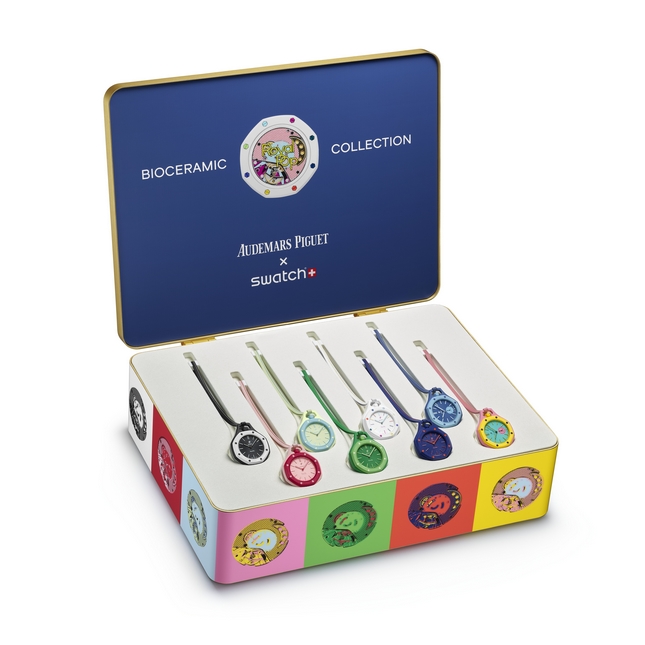 swatch sc01 26 Bioceramic Royal Pop CASE open HD