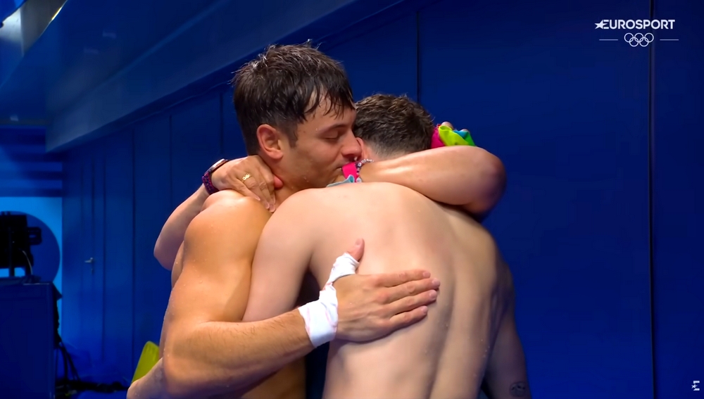 Tom Daley, orgulloso y feliz por su medalla junto a Noah Williams